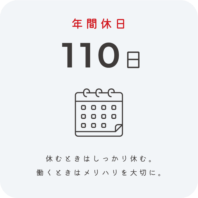 年間休日110日