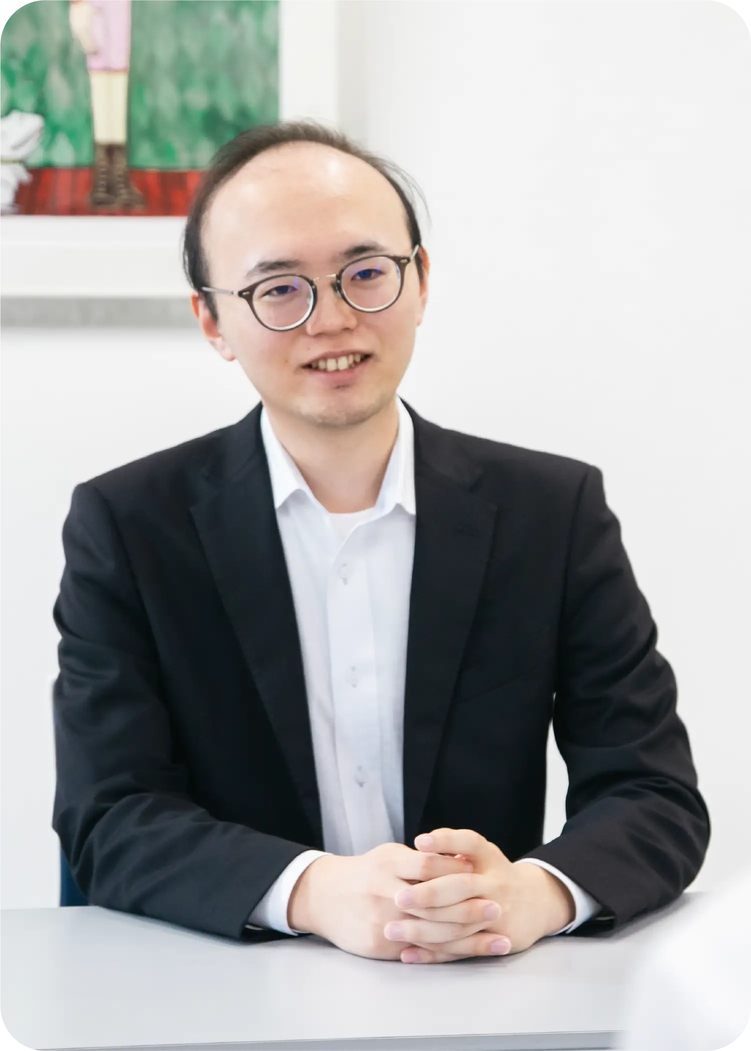 インタビューを受ける大河原 和馬